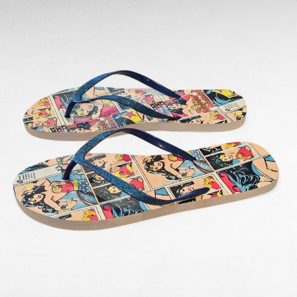 Wonder Woman Flip Flops Size 11/12